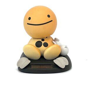 Vintage Tomy Nohohon Tribe Zoku 2002 Solar Power Bobblehead Smiley Face & Daisy